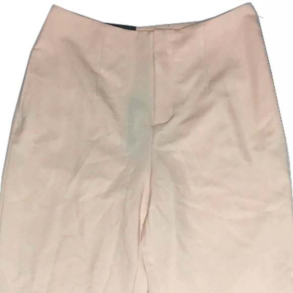 Light Pink High-Rise Silky Wide Leg Pull-On Pants - Picture 3 of 5